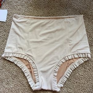 Kortni jeane high waist swim bottoms white